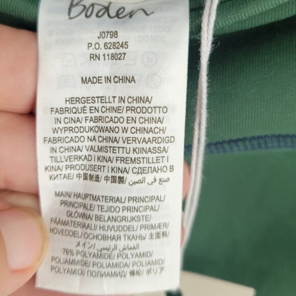 Boden Colorblock Leggings in Green, Pink, and Navy Size 12 - Picture 5 of 7